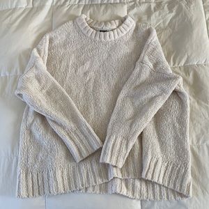 Aerie oversized knit sweater in white